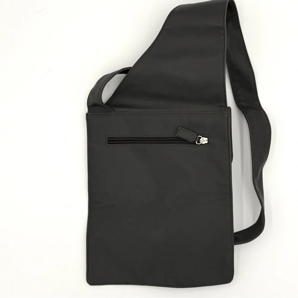Black Vertical Technical Crossbody Bag